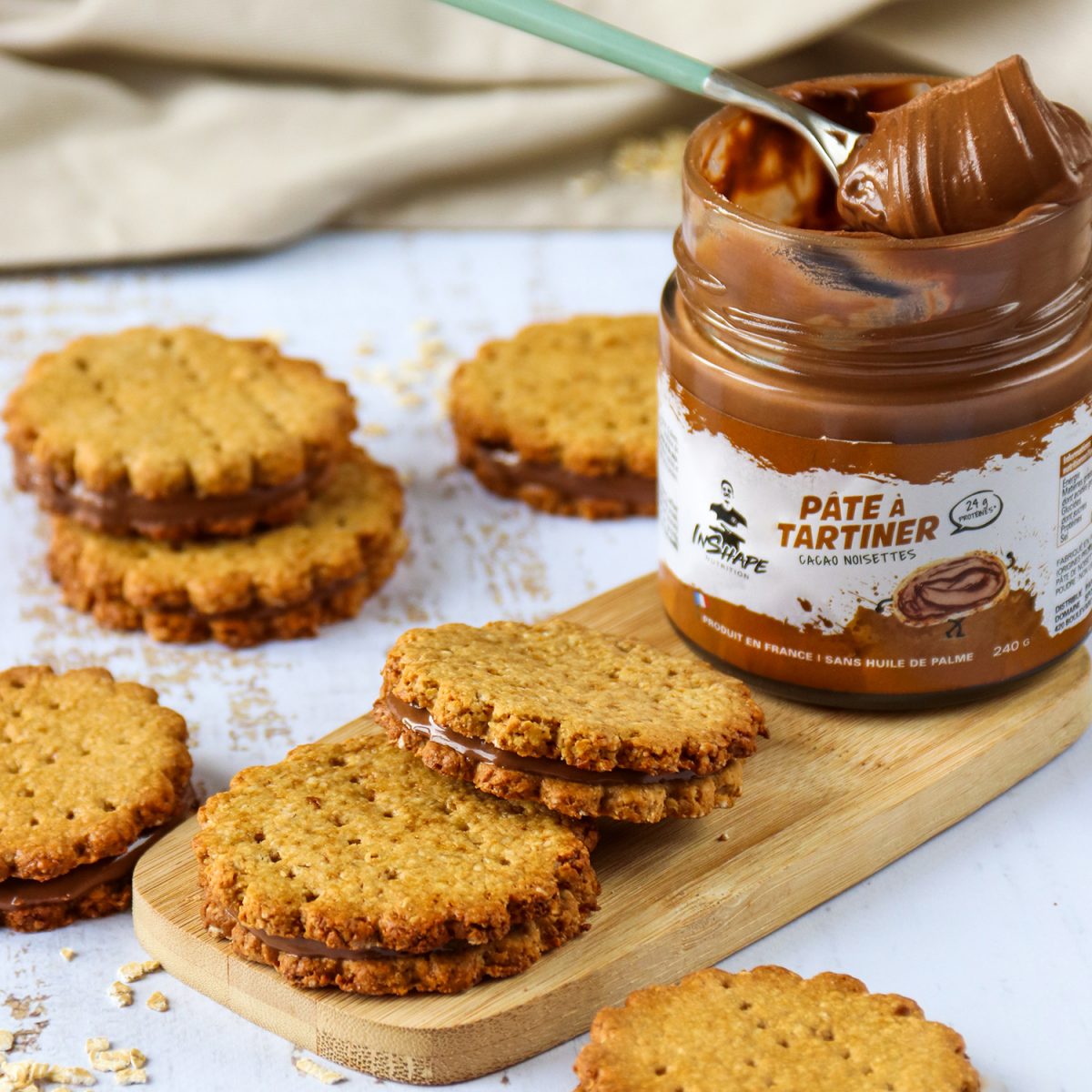 Pâte à tartiner cacao noisettes — lot de 2 pots de 240 g